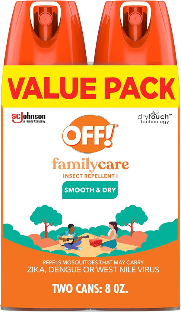 OFF! Family Care Insect & Mosquito Repellent, Bug Spray with 15% DEET, Protects Against Mosquitoes, 4 Oz, 2 Count