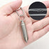 Small Pill Box Titanium Pill Fob Necklace, Mini Waterproof Keychain Holder for Men & Women (TC02 Bullet Pendant)