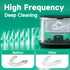 Ultrasonic Cleaner Portable, 46KHZ Professional Denture Cleaner, Ultrasonic Retainer Cleaner for Electric Toothbrush Head, Denture, Mouth Guard, Ring, Jewelry, Earrings, Silver (220ml, Green)