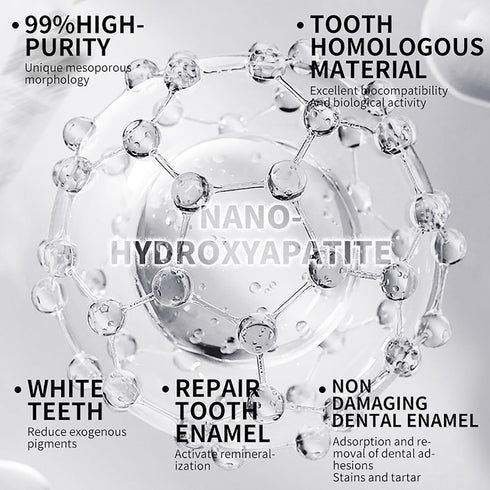 MOOMARTO 10% (2-Pack) Nano Hydroxyapatite Toothpaste for Advanced Enamel Repair & Sensitivity Relief, Fluoride-Free