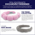 Spa Headband for Washing Face with Wristband, Set of 2 Sponge Makeup Headbands for Women - Bubble Skincare for Girls, Soft Terry Cloth for Mother's day (Black & Pink)