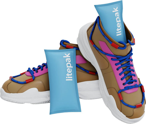 Litepak Shoe Deodorizer and Odor Eliminator: Activated Charcoal Absorber for Shoes, Gym Bags, Natural Bamboo Freshener