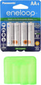 Eneloop QS-RXXW-NU9Y Version 4th Generation AA NiMH Rechargeable Battery Pack of 4 - Pre-Charged 2100 Times