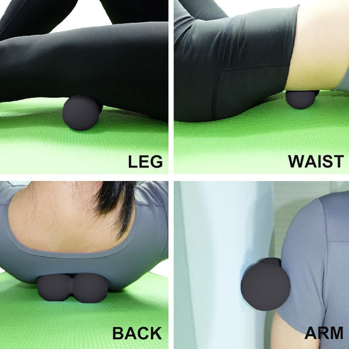 SIMPLECOOL Hard Peanut Massage Ball, Double Lacrosse Massage Ball. Deep Tissue Massage Roller Mobility Ball