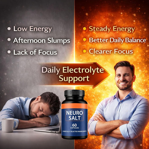 Vivikig 60 Count (1) Neuro Salt Capsules, Daily Mineral & Electrolyte Support, Clean Formula for Hydration & Balance