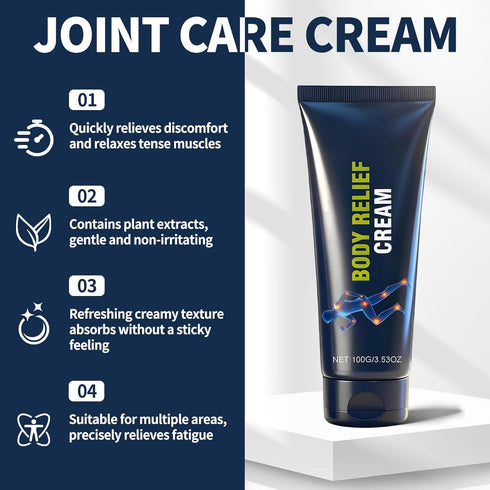 MYSQIHO (200g) Body Relief Care Cream, Contains Arnica, Msm Joint Relief Cream, Suitable for Feet, Hands, Legs