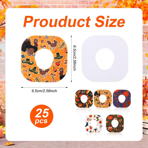 25pcs Sensor Covers for Dexcom G7, Waterproof CGM Glucose Sensor Patches, Non-Woven Fabric Monitor Overpatches,