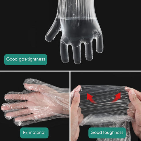 50 Pcs Disposable Dressing Gutting Gloves, 35 Inch Shoulder Length for Field Dressing and Veterinary Insemination