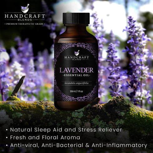 Handcraft Blends Lavender Essential Oil, 1 Fl Oz, 100% Pure and Natural for Diffuser and Aromatherapy