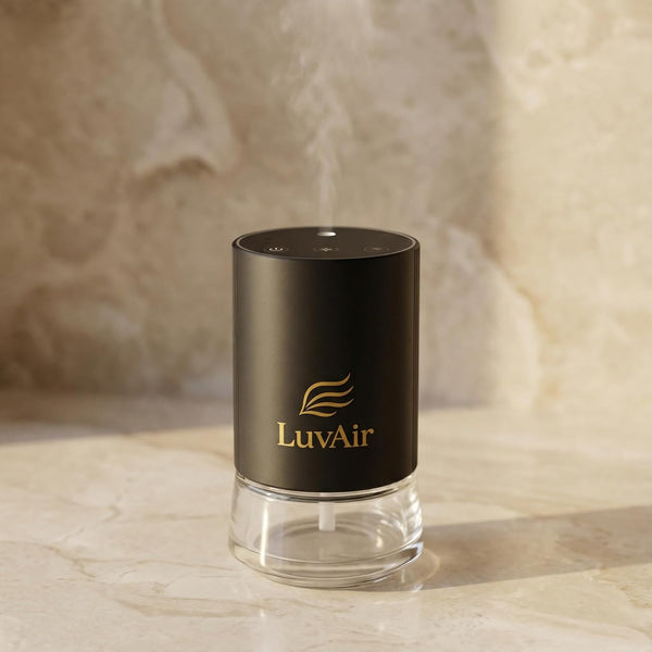 LuvAir Waterless Home Diffuser Rechargeable Cordless Aromatherapy Machine for Large Rooms, Adjustable Mist,