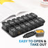 Toollygozz 2 7 Extra Large Weekly Pill Organizer - Waterproof Pill Box Times a Day, Day Am Pm Medicine Pill Organizer