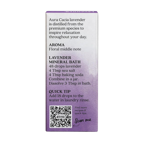 Aura Cacia 100% Pure Lavender Essential Oil, 0.5 fl. oz, Therapeutic Grade, Calm Relaxing Aroma