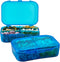 Pill Organizer Case - Portable 6 Compartment Daily Travel Medicine Reminder Box, 2 Pack, Blue