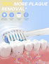 SEAGO Kids Electric Toothbrush with 2 Mins Timer and 8 Replacement Brush Heads, Rainbow LED Light, Blue