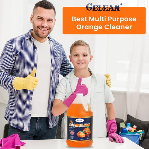 Multi Purpose Cleaner - Pet Odor Eliminator Concentrate, pH Neutral Orangelean Floor Cleaner, 128 oz