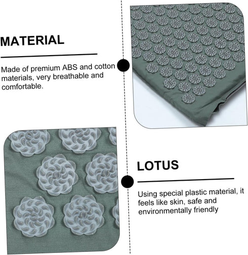 Set Acupoint Massage Mat and Shiatsu Massage Pillow with Carry Bag Portable Relief Mat for Back and Neck for Muscle