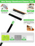 Nicecastle 4-in-1 5 1 Baseboard Cleaning Tool with Handle Reusable Pads Stiff Bristle Brush Carpet Rake for Pet Hair