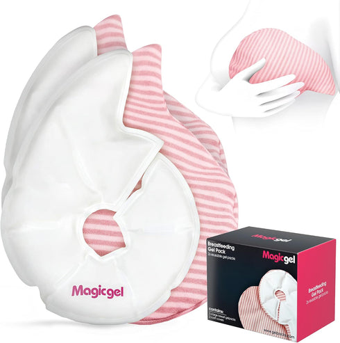 Magic Gel Luxury Breast Therapy Pack | Includes 2X Hot or Cold Ice Packs for Breastfeeding & Augmentation Relief