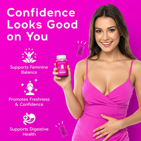 Gummies 60 Gummies BEARVANA Vaginal pH Support & Probiotic for Women | Feminine Wellness & Intimate Care Supplement