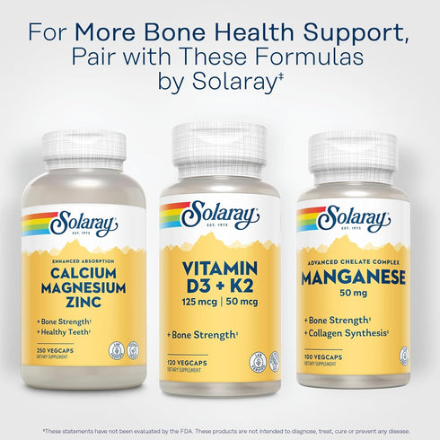 SOLARAY Vitamin D3 K2 Supplement - Bone Health and Immune Support - 5000 IU Vitamin D3, 50 mcg K2, 120 VegCaps