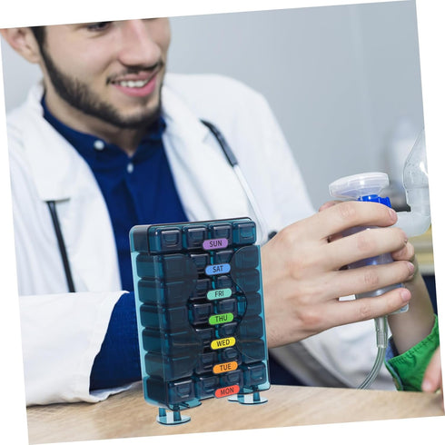 Portable Weekly Medicine Storage Box Pill Organizer for Travel and Daily Use Lightweight Household Case with Daily