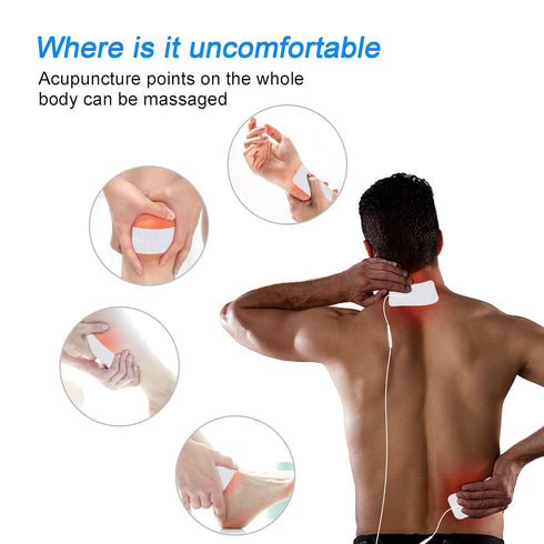 TENS Unit Pads, 2"X4", 24Pcs, Reusable Latex-Free Replacement Pads for Muscle Stimulator Electrotherapy