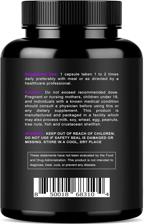 Magnesium Citrate & Oxide 500mg Complex Supplement - High Absorption Maximum Strength - Helps Support Bone Density and Strength, Muscles, Energy and Sleep - 120 Vegan Capsules