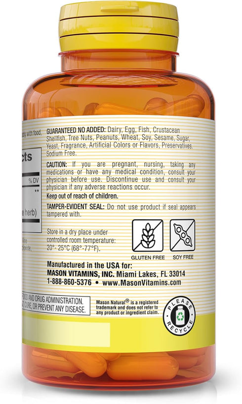 Mason Vitamins Ginkgo Biloba Capsules | 180 Count