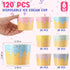 Jingmore 120 4/6/8 oz 6 Frozen Summer (6 oz) Pcs Ice Cream Bowls Paper Ice Cream Cups Containers Bulk Colors Disposable