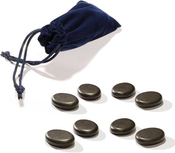 Master Massage Toes Basalt Hot Stone Pack, 8-Piece Kit for Spa & Relaxation