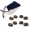 Master Massage Toes Basalt Hot Stone Pack – 8-Piece Natural Black Basalt Massage Stone Set for Spa Relaxation