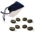 Master Massage Toes Basalt Hot Stone Pack – 8-Piece Natural Black Basalt Massage Stone Set for Spa Relaxation