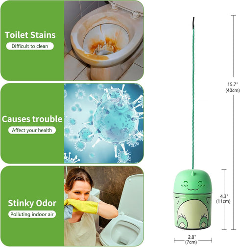 Toilet Bowl Cleaners Bottle Bathroom Toliet Bowl Cleaner with Fresh Jasmine Scent Cute Dinosaur Shaped Toilet Tank