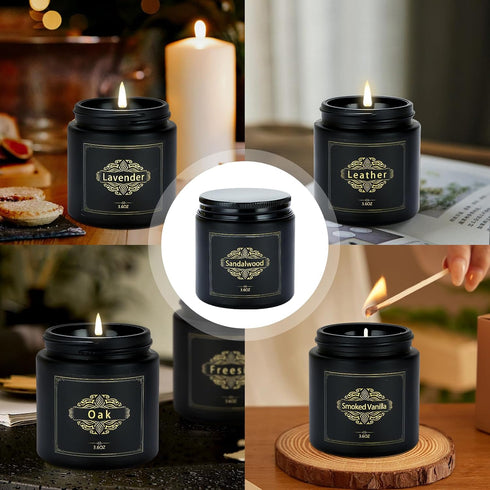 Nuo Cai Duo Sets 6 Pack Sets Scented Candles Gift for Men, Soy Candles for Home Scented, Dad Gifts for Fathers Day