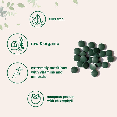 Micro Ingredients Organic Spirulina Supplement, 3000MG Per Serving, 720 Tablets (4 Month Supply), Non-GMO