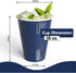 Party Solids 18 Oz 100 Pack Navy Plastic Cups For Party Supplies | Navy Disposable Cups Plastic | Disposable Drinkware