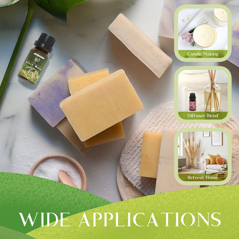 Spring Essential Oils Set, ARVIDSSON Natural Fragrance Oil for Diffuser, Candle Making - After Rain, Ocean Breeze,