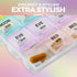 Large Pill Organizer with Weekly and Daily 4-Times-A-Day Compartments, BPA-Free, Portable Pill Boxes Case
