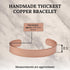 Handmade Pure Copper Bracelet for Women and Men, Thickest Adjustable Carved Copper Bracelet for Pain and Stress Relief