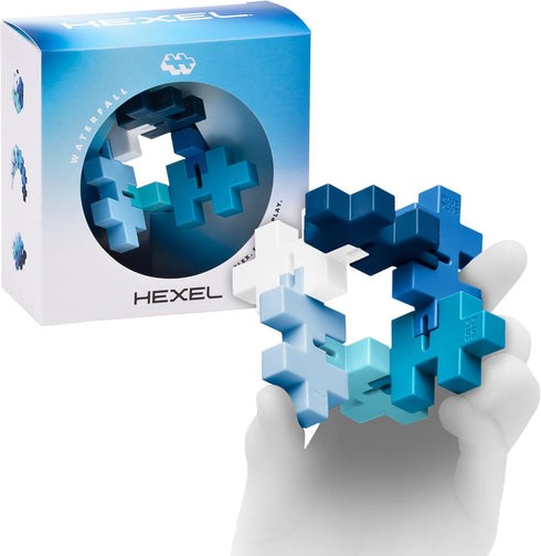 PLUS PLUS - HEXEL Waterfall - Fidget Sensory Puzzle Toy - Travel