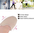 Toe Pouches Pads, Gel Cover for Women's 6-10, Protects Toes or Feet for Dance, Ballet, Point Shoes - 1 Pair