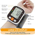 Automatic Wrist Blood Pressure Monitor: Adjustable Cuff + 2AAA Battery and Storage Case - Irregular Heartbeat Detector & 198 Readings Memory Function & Large LCD Screen