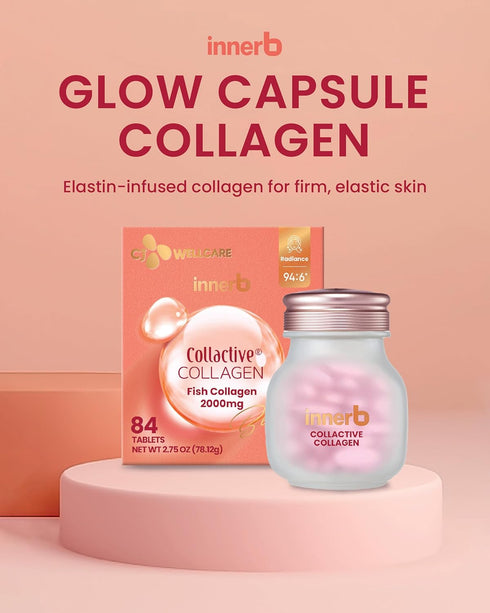 CJ Wellcare Innerb Glow Capsule Collagen (28 Servings, 4 Weeks) - Premium Korean Skin Care Supplement