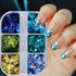 Laser Nail Art Sequins, 3D Irregular Multi-Shaped Glitter Flakes for Manicure Decoration, Nail Art Supplies Kit
