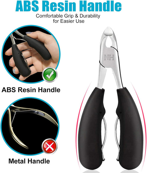 New Huing Professional Toenail Clippers for Men & Seniors, Thick & Ingrown Nail Grooming Tool