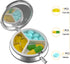 Pill Box, Small Metal Pill Case for Purse & Pocket, Cute Portable Travel Organizer for Medication, Vitamins (American