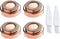 LinMei 4 PCS Facial Hair Remover Replacement Heads Compatible with Finishing Touch Tool, 18K Gold Blades & Cleaning