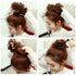 Lelinta Hair Bun Extensions - Wavy Curly Messy Donut Chignons Hair Piece Wig Hairpiece, Silver Grey
