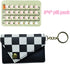 Stylish Black and White Envelope-Shaped Keychain for Birth Control Pills
