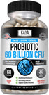 Kaya Naturals Probiotic 60 Billion CFU, 60 Vegetable Capsules, Natural Supplement for Gut Health & Immune Support